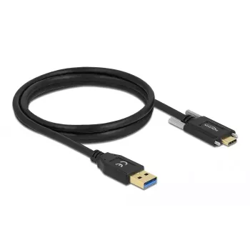 USB kabelis DeLOCK 84017 1.5m USB 3.2 Gen 1 USB A USB C Melns