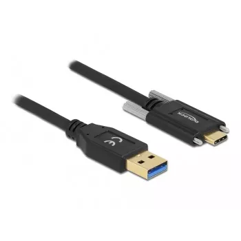 USB kabelis DeLOCK 84017 1.5m USB 3.2 Gen 1 USB A USB C Melns