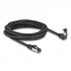 Tīkla kabelis DeLOCK RJ45 Cat.8.1 90° uz leju leņķveida / taisns 5 m melns