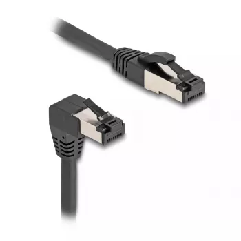 Tīkla kabelis DeLOCK RJ45 Cat.8.1 90° uz leju leņķveida / taisns 5 m melns