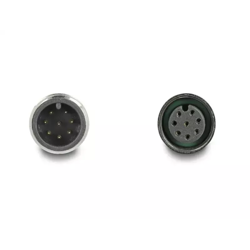 DeLOCK M12 A-kodēts 8-pin vīrietis-sieviete tīkla kabelis PUR (TPU) 1 m