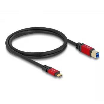 USB kabelis DeLOCK 80612 USB Type-C uz Type-B 1m 5 Gbps Sarkans Metāls