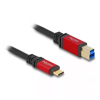 USB kabelis DeLOCK 80612 USB Type-C uz Type-B 1m 5 Gbps Sarkans Metāls