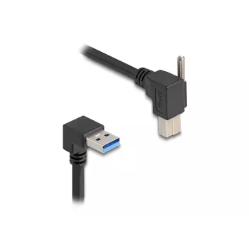 USB kabelis DeLOCK 80481 90° Type-A vīriešu uz Type-B vīriešu 1m melns