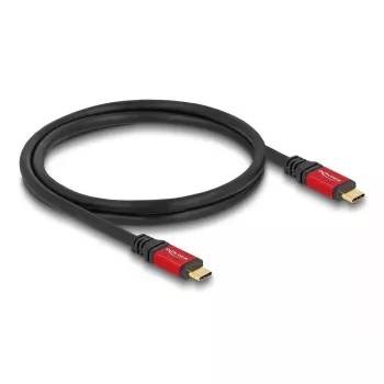 USB kabelis DeLOCK 80652 Type-C vīriešu/vīriešu 20 Gbps 100 W 0,8 m sarkans metāls