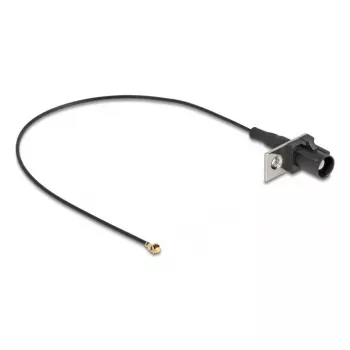 Koaksiālais kabelis DELOCK 90728 — FAKRA A līdz I-PEX MHF1, 0,2 m, 1,13 mm, melns