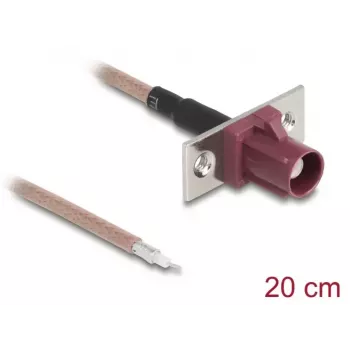 Koaksiālais kabelis DELOCK 90729 RG-316/U 0.2 m ar FAKRA D savienotāju, brūns