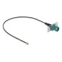 Koaksiālais kabelis DELOCK 90732 — FAKRA E uz I-PEX MHF1, 0.2 m, 1.13 mm, melns/tirkīzs