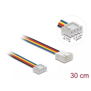 DELOCK 90868 pagarinājuma kabelis datora dzesēšanas sistēmām, PVC apvalks, 1.3 mm diametrs, daudzkrāsains