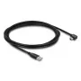USB 2.0 kabelis DELOCK Type-A vīriešu uz Mini-USB B vīriešu taisnleņķa, 2 m, melns