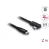 DELOCK koaksiālais USB4 Gen 3x2 40 Gbps USB-C uz USB-C leņķa kreisi/labi PD 3.1 240W 2 m kabelis