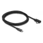 DELOCK koaksiālais USB4 Gen 3x2 40 Gbps USB-C uz USB-C leņķa kreisi/labi PD 3.1 240W 2 m kabelis