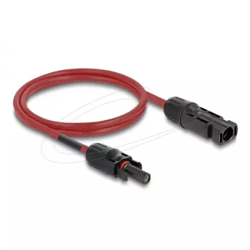 DELOCK 90973 DL4 saules kabelis 6 mm² 1 m sarkans/melns tēviņš-mātīte 1000 V DC