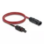 DELOCK 90973 DL4 saules kabelis 6 mm² 1 m sarkans/melns tēviņš-mātīte 1000 V DC