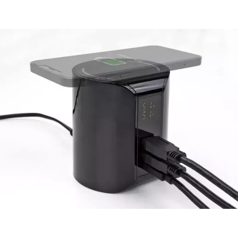 DeLOCK USB un bezvadu lādētājs 1 x USB Type-C PD + 2 x USB Type-A 58 W