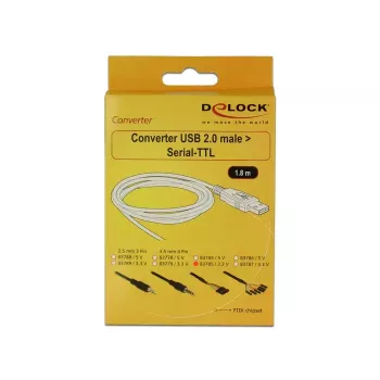 USB kabelis DeLOCK 1,8m USB2.0-A/TTL 6-pin Melns