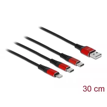 USB lādēšanas kabelis 3 in 1 DeLOCK 86708