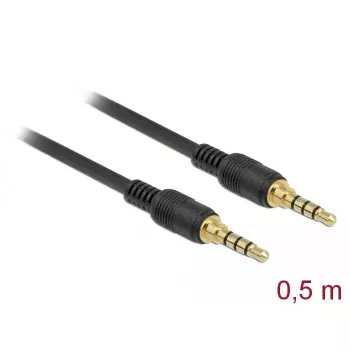 Audio kabelis DeLOCK 85592 0.5m 3.5mm Melns
