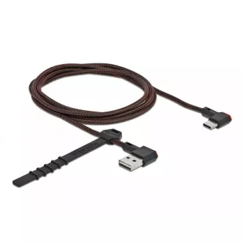 USB kabelis Type-A vīrišķais uz USB Type-C vīrišķais leņķa kreisais/labais 1.5m DeLOCK 85282