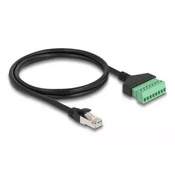DeLOCK RJ45 kabelis Cat.6 spraudnis uz spaiļu bloku adapteris 1 m 2-daļu