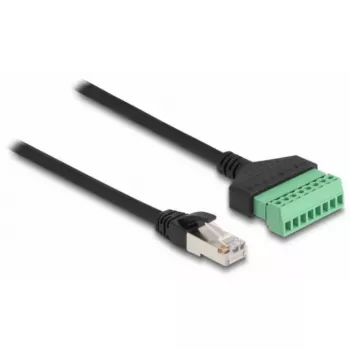 DeLOCK RJ45 kabelis Cat.6 spraudnis uz spaiļu bloku adapteris 1 m 2-daļu