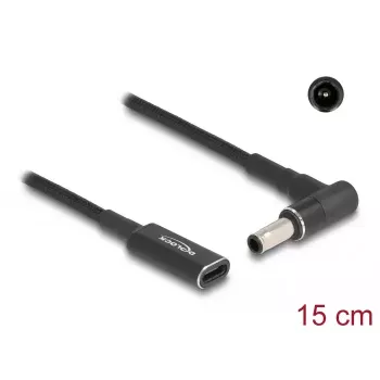 DeLOCK adaptera kabelis USB Type-C ligzda uz Samsung 5.5 x 3.0 mm spraudni 90° leņķī 15 cm