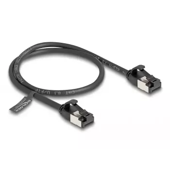DeLOCK RJ45 tīkla kabelis Cat.8.1 elastīgs 0,5 m melns