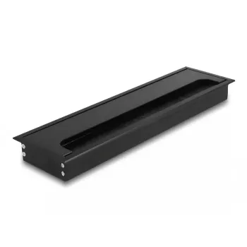 Kabeļa cauruļvads DELOCK 66858 galdam, melns, 80×300×28 mm