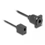 DeLOCK D-Type RJ10 kabelis spraudnis-spraudnis melns 30 cm