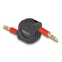 Audio kabelis DeLOCK 85369 0.9m 3.5mm vīrietis-vīrietis melns sarkans zeltīts