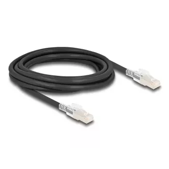 Tīkla kabelis DELOCK 80257 — Cat6a S/FTP (S‑STP), RJ‑45 – RJ‑45, 3 m, melns