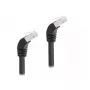 DeLOCK RJ45 tīkla kabelis Cat.6A S/FTP 45° uz leju leņķveida 5 m melns