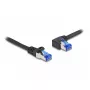 DeLOCK RJ45 tīkla kabelis Cat.6A S/FTP 0,5 m Melns