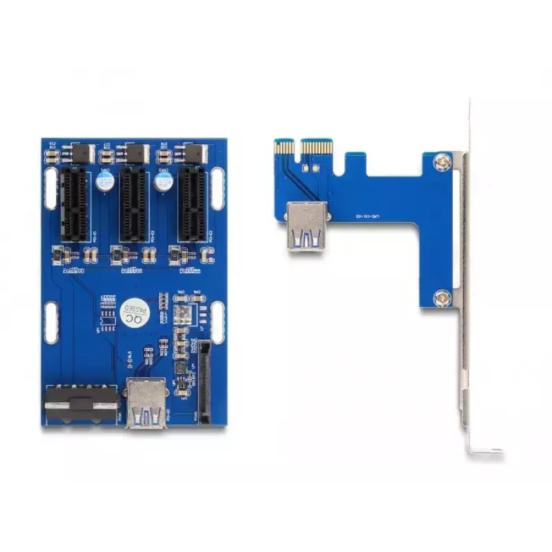 DeLOCK Riser Card PCI Express x1 uz 3 x PCIe x1 50 cm USB kabelis