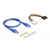 DeLOCK Riser Card PCI Express x1 uz 3 x PCIe x1 50 cm USB kabelis