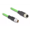 Tīkla kabelis DeLOCK M12 X-coded 8 kontaktu vīrietis-sieviete PUR (TPU) 1 m