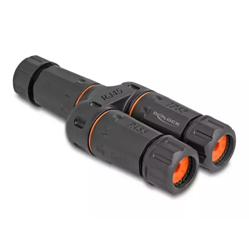 Tīkla kabelis DeLOCK 88143 Y-Adapter RJ45 uz 2 x RJ45 Cat.6 Melns