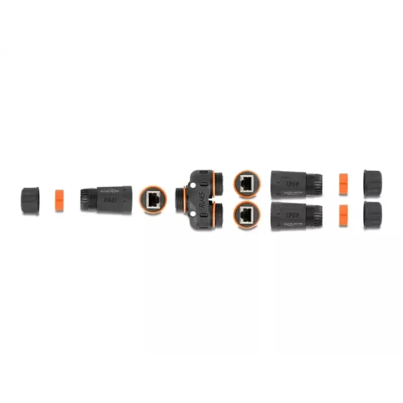 Tīkla kabelis DeLOCK 88143 Y-Adapter RJ45 uz 2 x RJ45 Cat.6 Melns