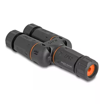Tīkla kabelis DeLOCK 88143 Y-Adapter RJ45 uz 2 x RJ45 Cat.6 Melns