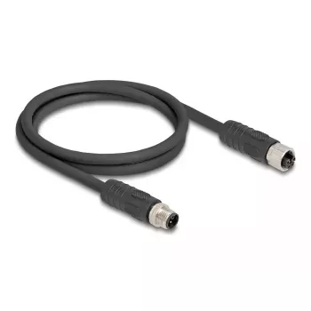DeLOCK 80520 sensora/aktuatora kabelis 2 m RST M12 Melns