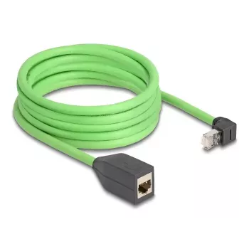 Tīkla kabelis DeLOCK RJ45 Cat.6A ar augšup vērstu spraudni, 5 m, zaļš