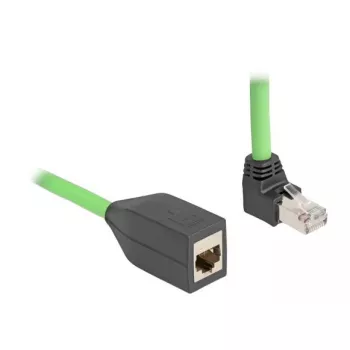 Tīkla kabelis DeLOCK RJ45 Cat.6A ar augšup vērstu spraudni, 5 m, zaļš