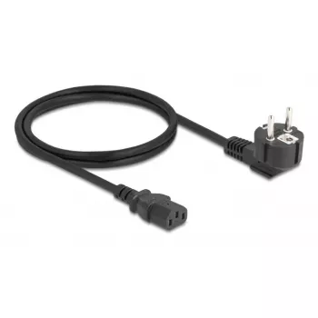 Strāvas vads DELOCK CEE 7/7 90° leņķis uz IEC C13, 1 m, 3×0,75 mm², H05VV-F, 250 V
