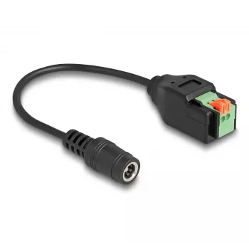 DeLOCK adapteris DC 2.1 x 5.5 mm ligzda uz 2 polu spaiļu bloku 15 cm
