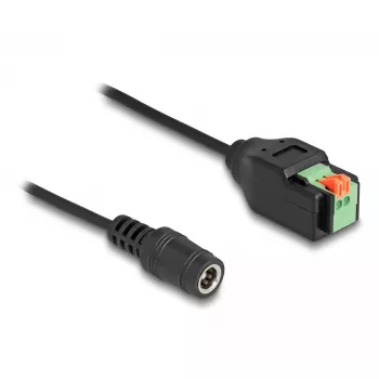 DeLOCK adapteris DC 2.1 x 5.5 mm ligzda uz 2 polu spaiļu bloku 15 cm