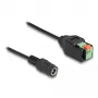 DeLOCK adapteris DC 2.1 x 5.5 mm ligzda uz 2 polu spaiļu bloku 15 cm