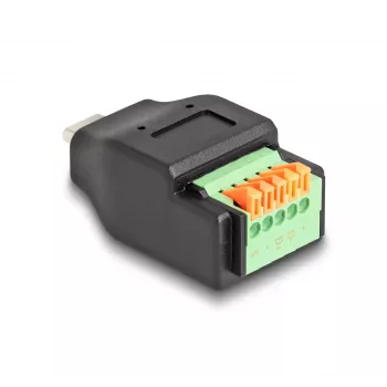 DeLOCK USB Type-C 2.0 vīrišķais uz termināļa bloka adapteris 5 tapas