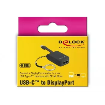 Video kabeļa adapteris DeLOCK 63940 USB Type-C uz DisplayPort 0,03 m
