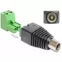 DeLOCK 65486 Dzimuma pārveidotājs (DC 2.5 x 5.5 mm uz spaiļu bloku)