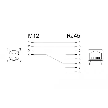 DeLOCK 66312 M12 uz RJ45 adapteris (dzimuma mainītājs)
